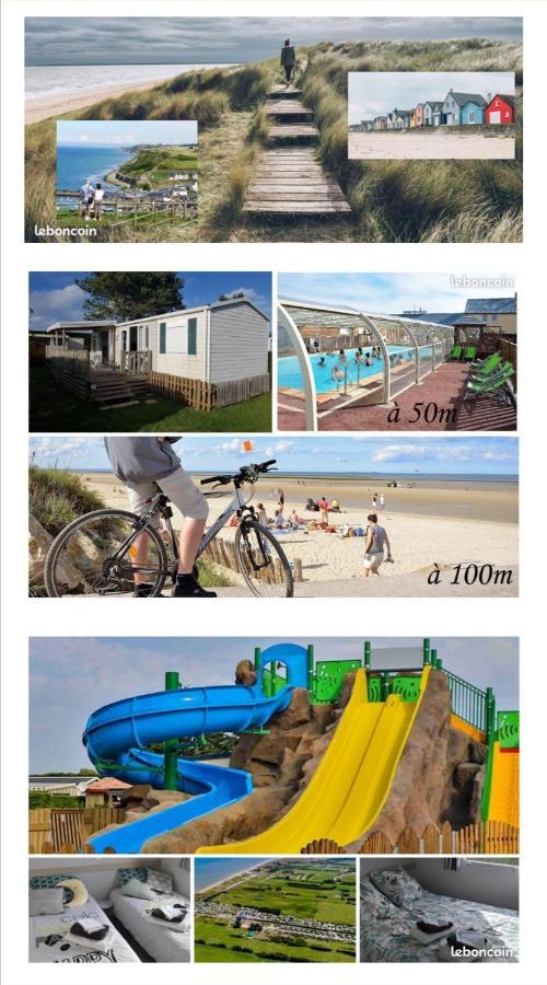 Mobile-Home 100M Plage Utah Mme Surget Sainte-Marie-du-Mont  Exterior photo